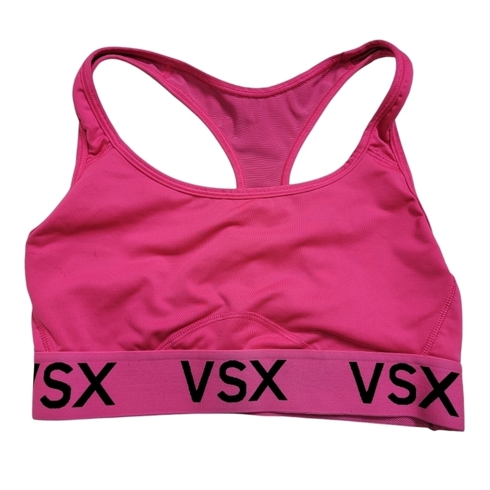 Victoria's Secret VSX Hot Pink Racerback Pullover Sports Bra Size Small